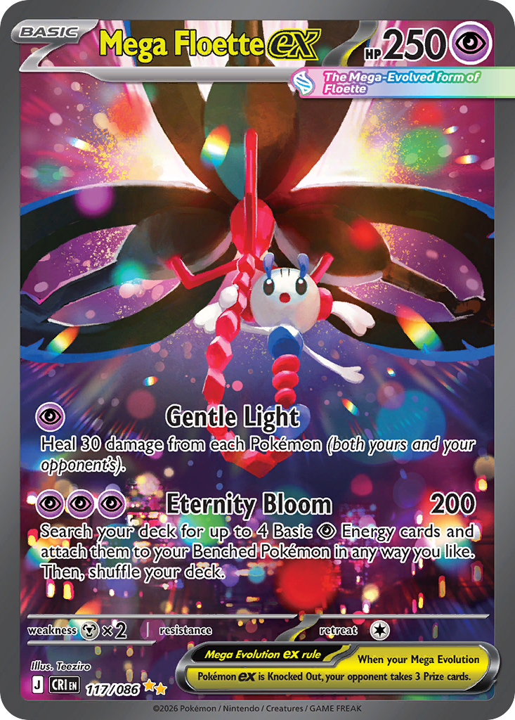 Mega Floette ex Has One of the Prettiest Special Illustration Rares in Chaos Rising