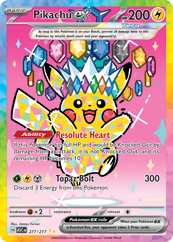 James Turner Drew the Pikachu ex Special Illustration Rare in Cut Gemstones