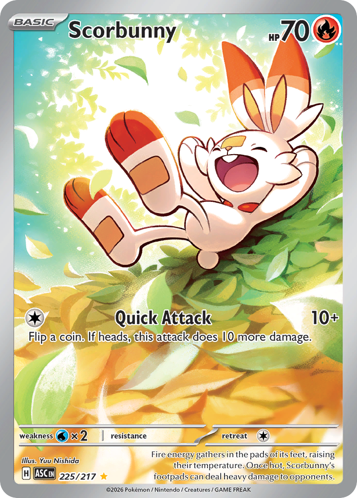Scorbunny full art card by Yuu Nishida